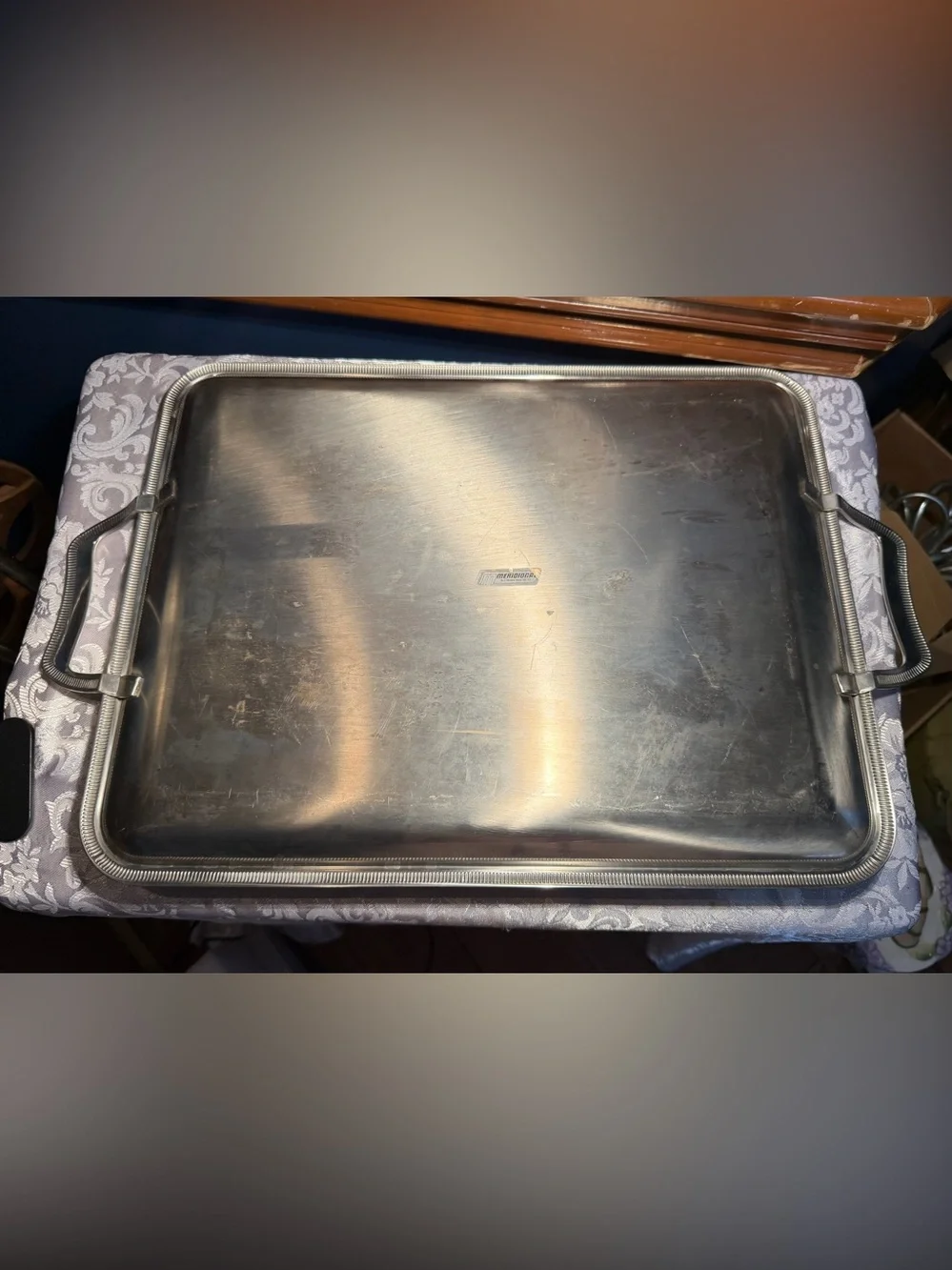 Stainless Steel Serving Tray Brazilian Brand Meridional 21in